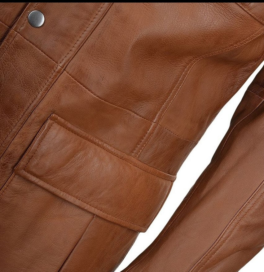 Jacket Men’s Leather Coat Tan Bellingham