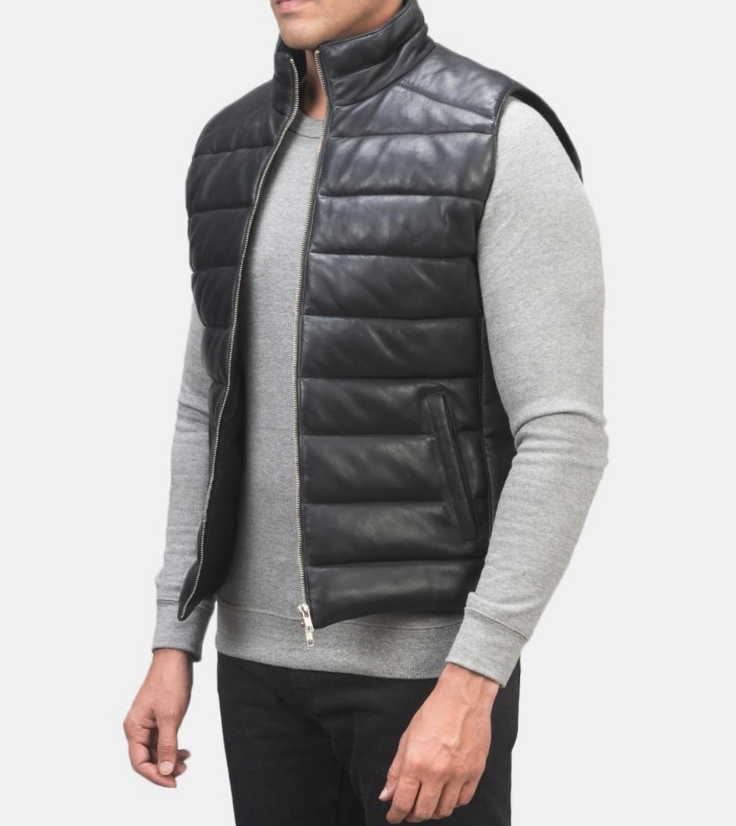 Men's Leather Vest