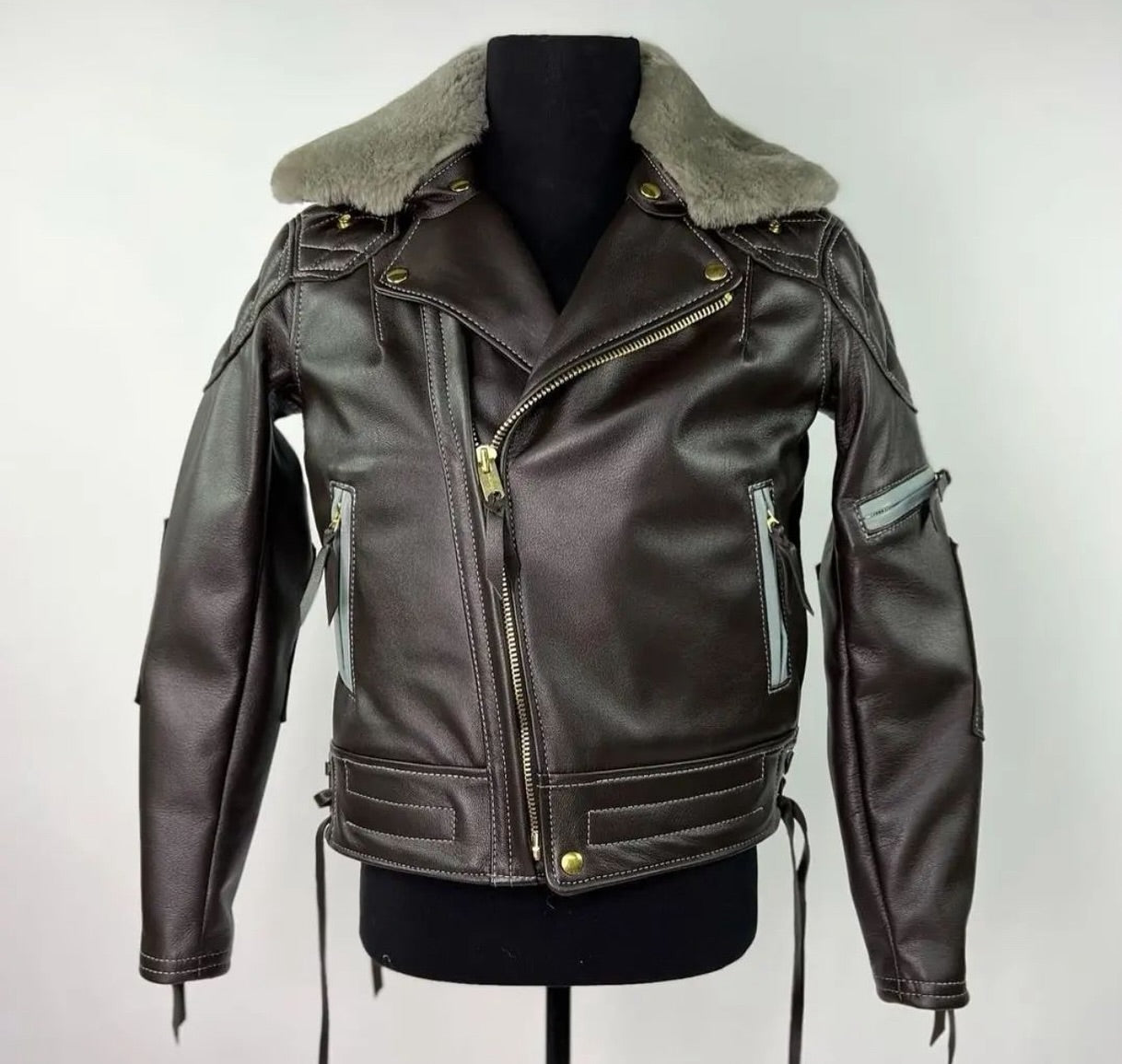 Men Real Leather Jacket Vintage