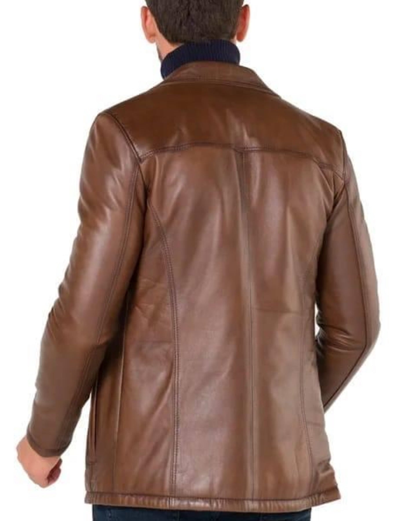 Men's Leather Trench Coat | Stylish Sheepskin Leather Coat