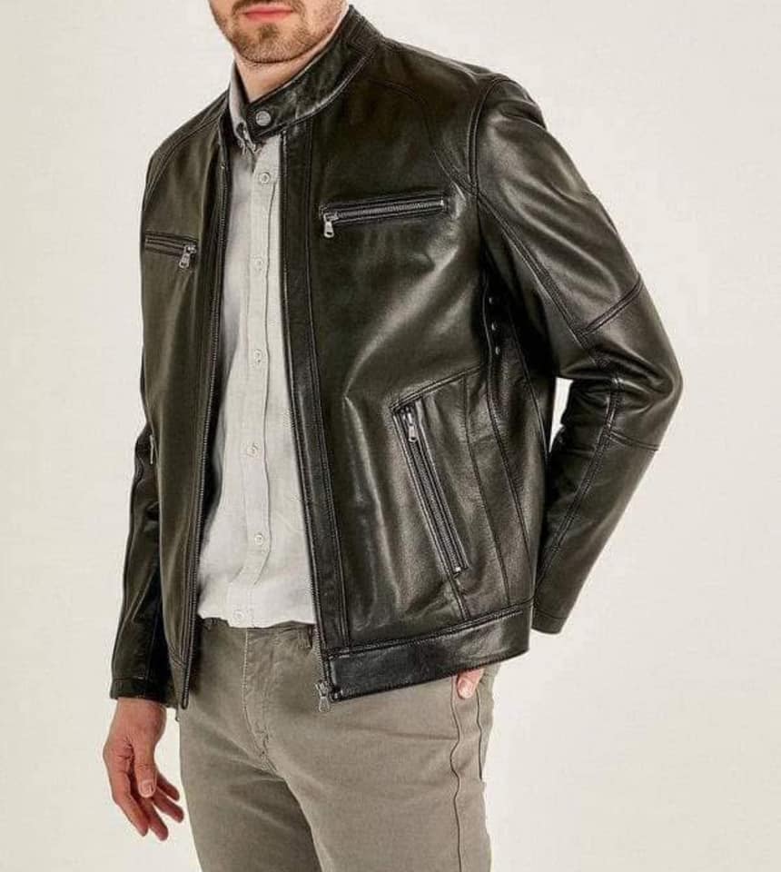 Black Shapron Jacket - Biker Leather Jacket