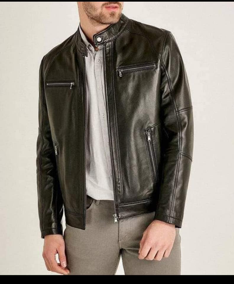 Black Shapron Jacket - Biker Leather Jacket