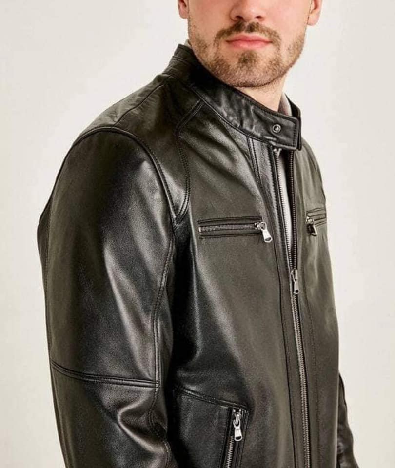 Black Shapron Jacket - Biker Leather Jacket