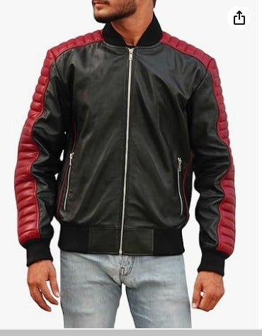 Men's Fall Guy Real Leather Stunt Team Ryan Gosling jacket- Ryan Gosling Black Jackets for Men - Bomber Jacket Men - Hide Crafts
