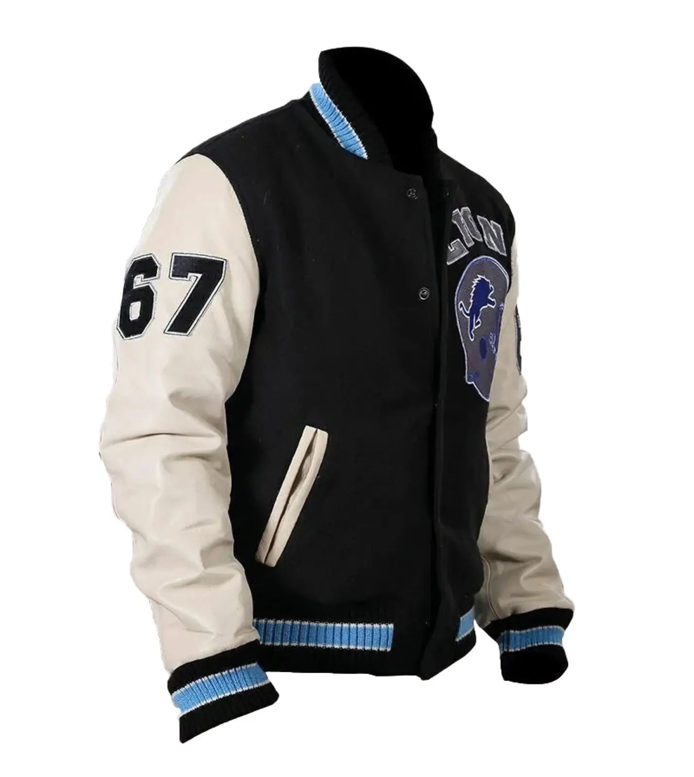 Beverly Hills Cop Axel Foley Detroit Varsity Vintage Sports Letterman Jacket, Detroit Varsity Jacket Hide Crafts