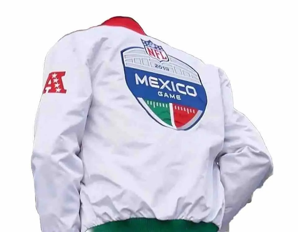 Chiefs Mexico NFL - Kansas City 2019 - White Bomber Jacket, Low Shipping Hide Crafts