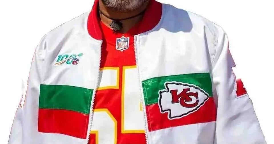 Chiefs Mexico NFL - Kansas City 2019 - White Bomber Jacket, Low Shipping Hide Crafts