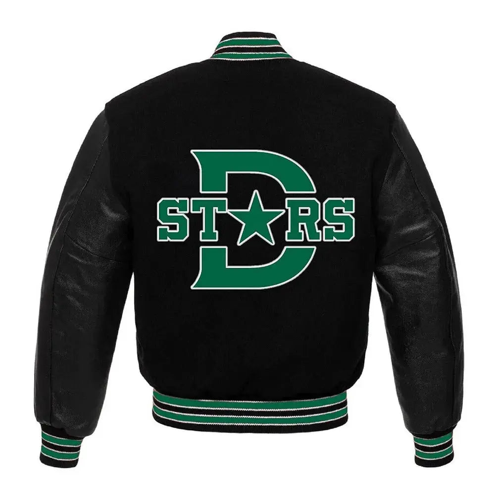 Dallas Stars Varsity Wool/Leather Jacket Hide Crafts