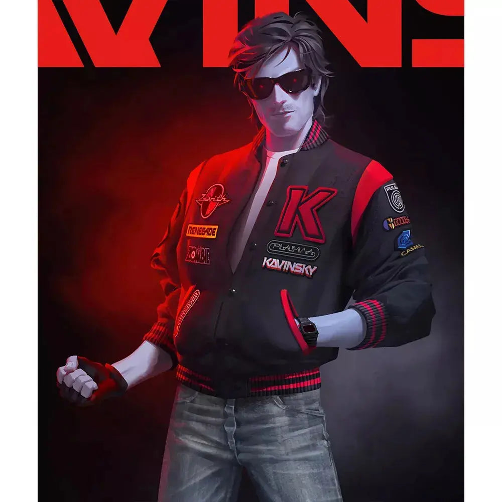 Kavinsky Reborn Men's Women Varsity Black Wool Jacket With Free Shipping Hide Crafts