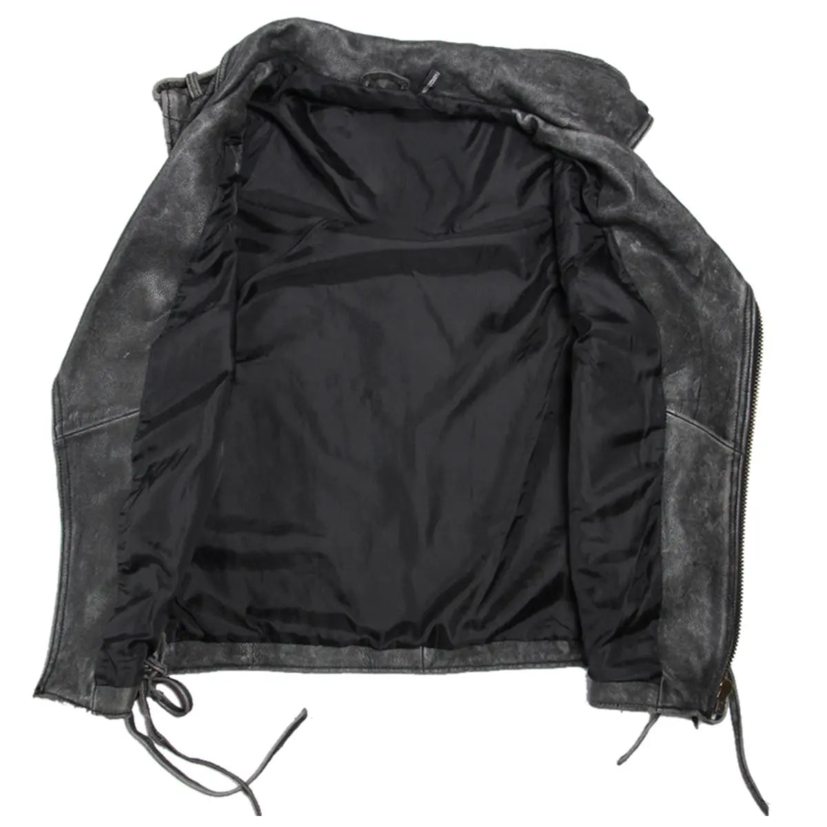 Men''s Black Vintage Leather Vest for Motorcycle Riding Hide Crafts