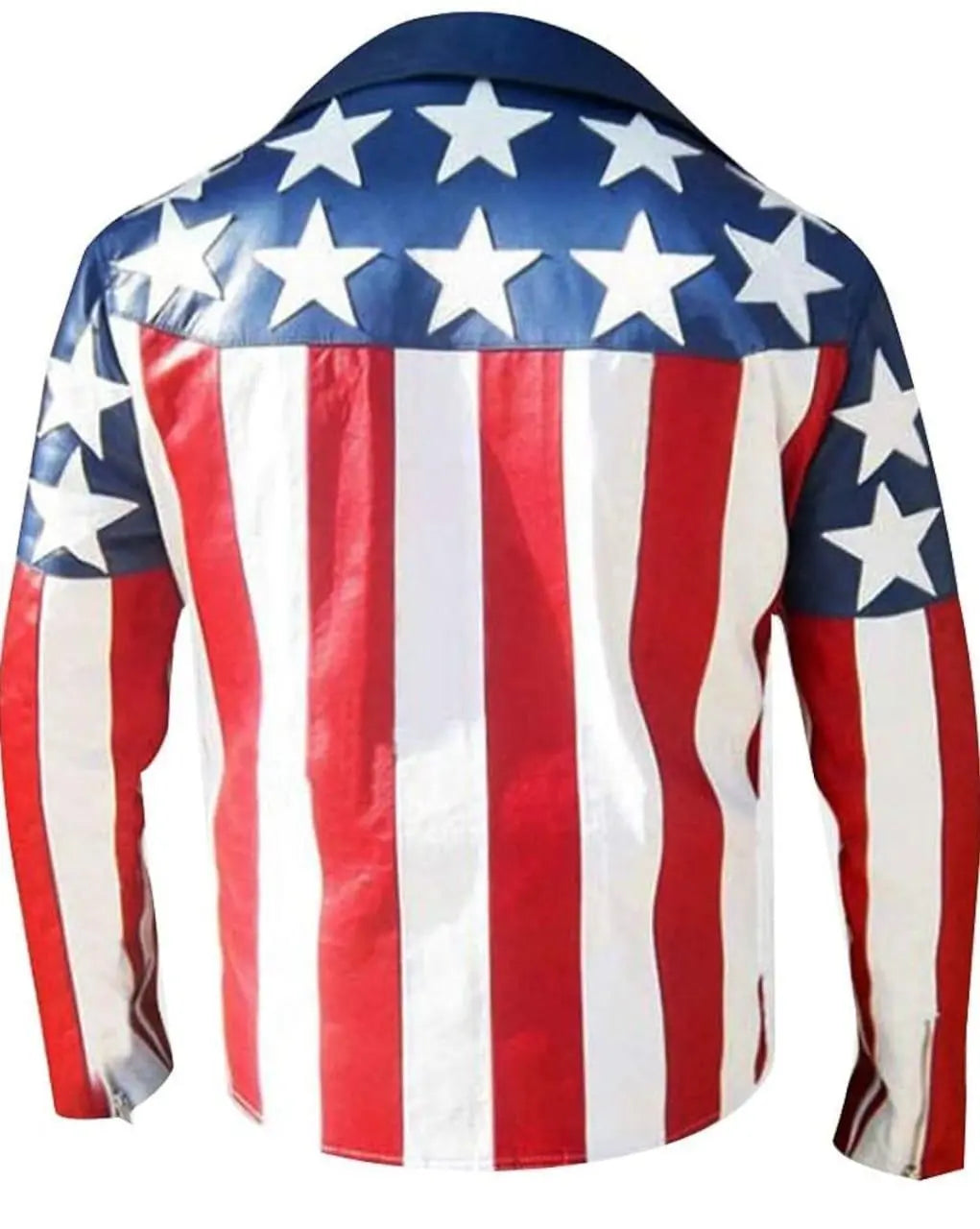 Mens Genuine Leather Jacket Inspired by American flag jacket (Copy) Hide Crafts