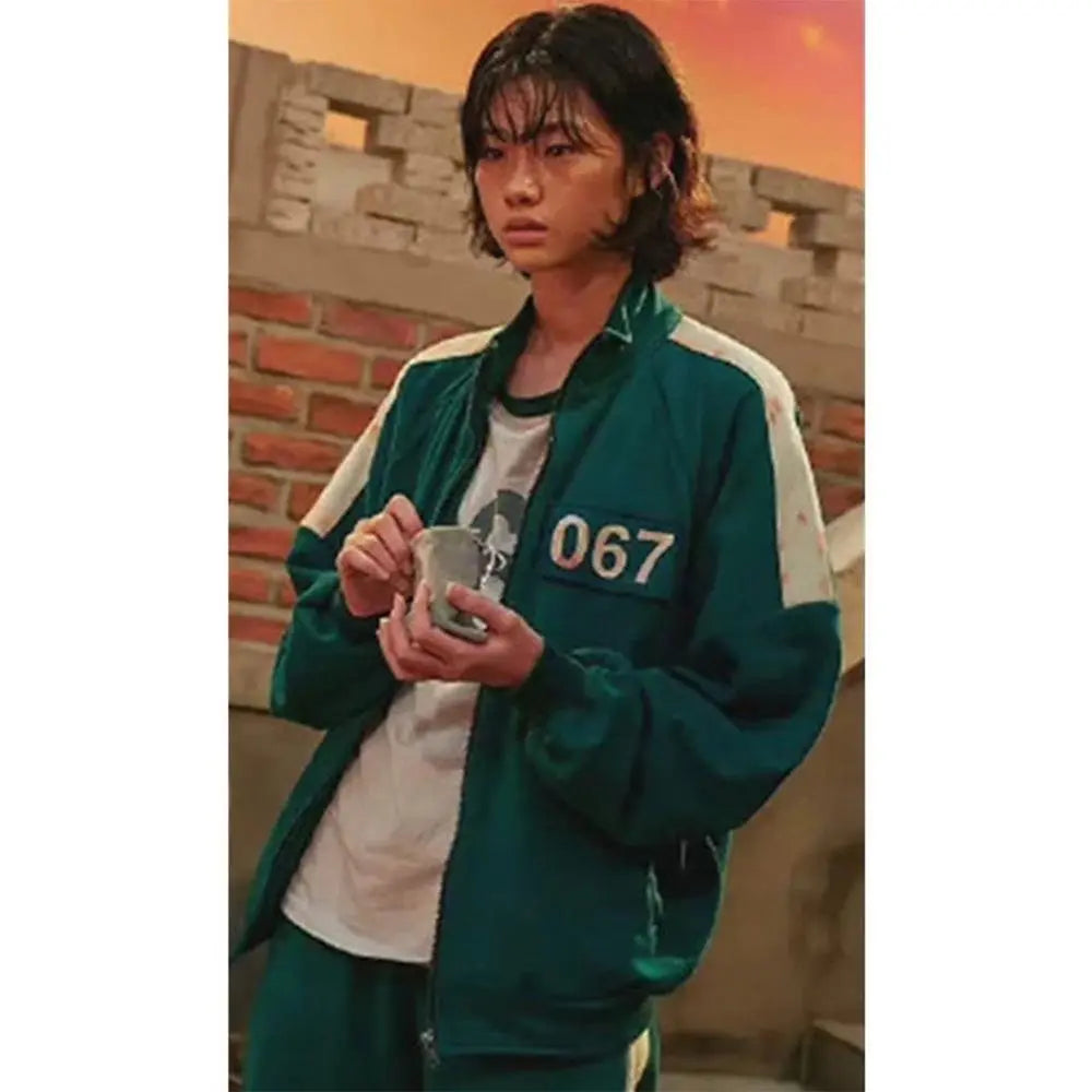 Squid Game Green Costume Tracksuit Outfit Hide Crafts