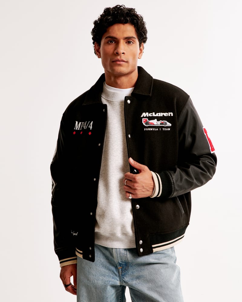 McLaren bomber jacket varsity Men and Women - Hide Crafts