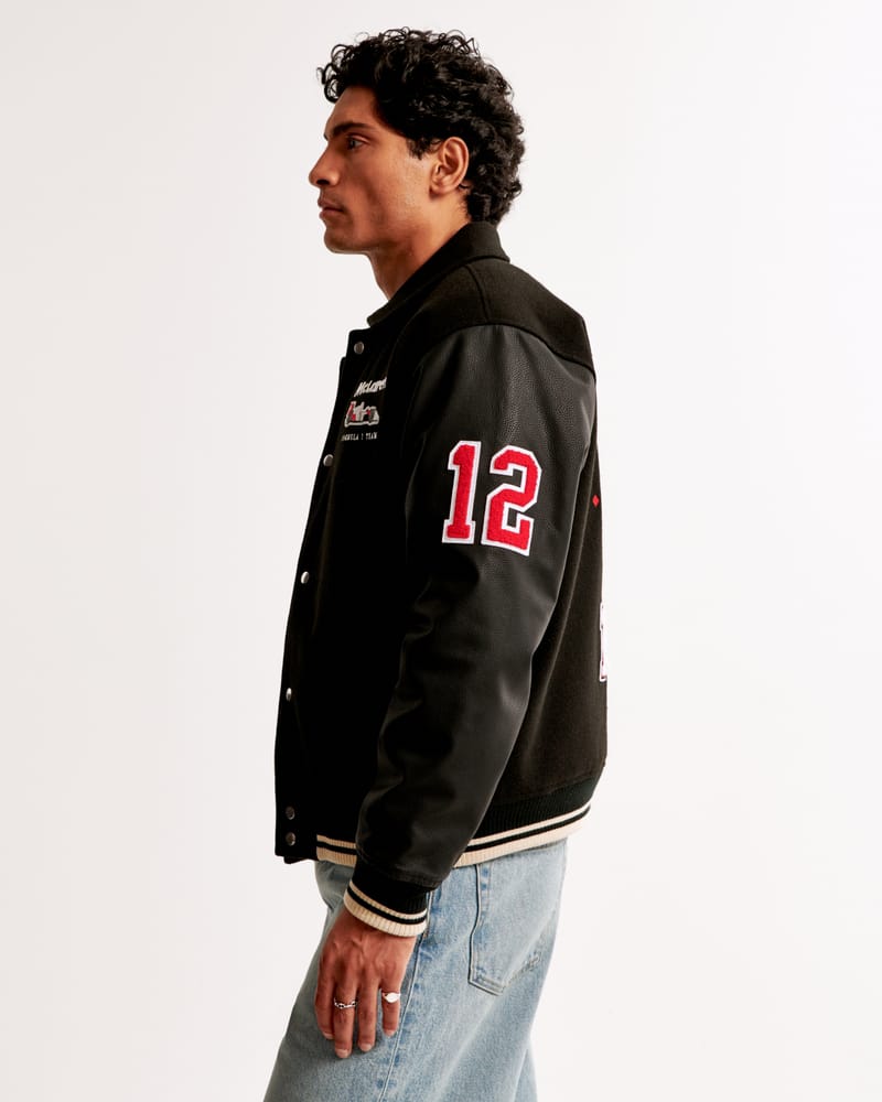McLaren bomber jacket varsity Men and Women - Hide Crafts