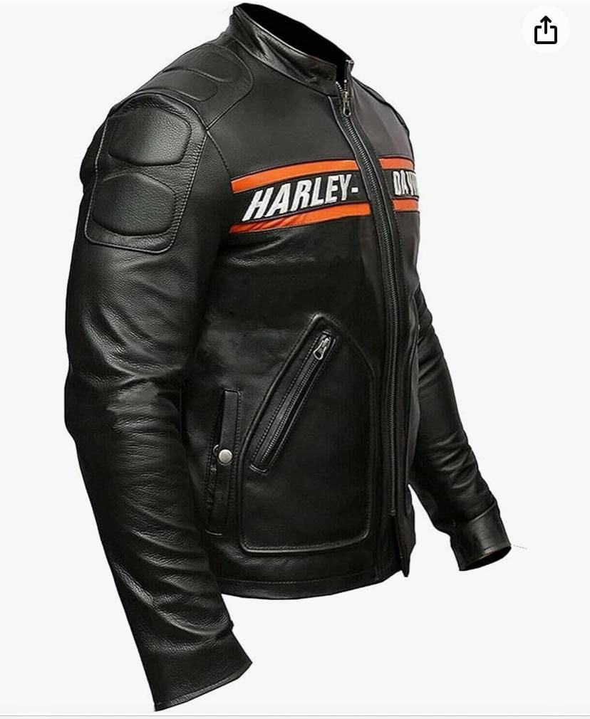 Men’s Vintage Goldberg Motorcycle Leather Jacket, Harley Davidson Scrambler Jacket for Men