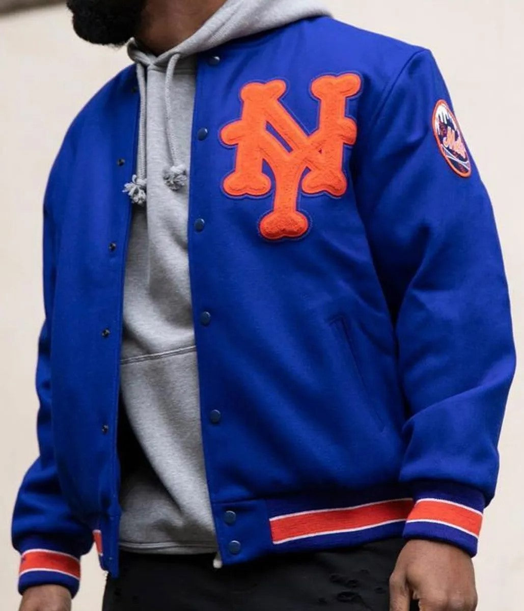 MLB New York Mets Wool Jacket Front Vintage, Men and Women, Low Shipping