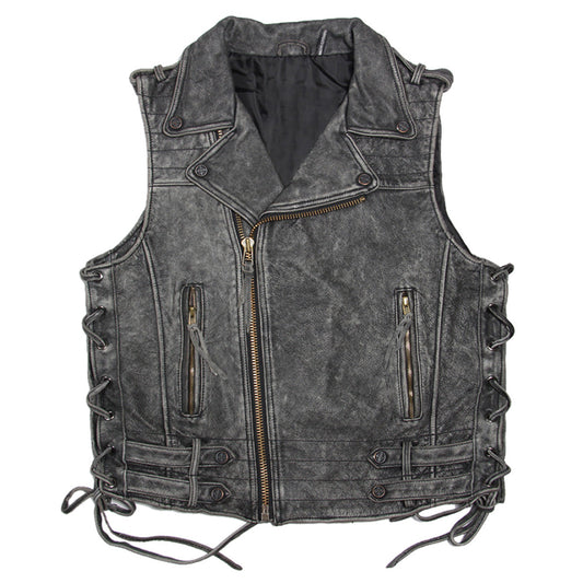 Ride with Style: The Biker Leather Vest by Hide Crafts