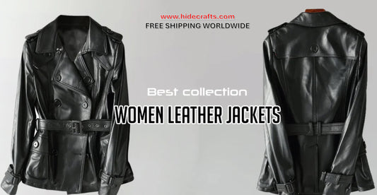 Trending Women Leather Coats in Black
