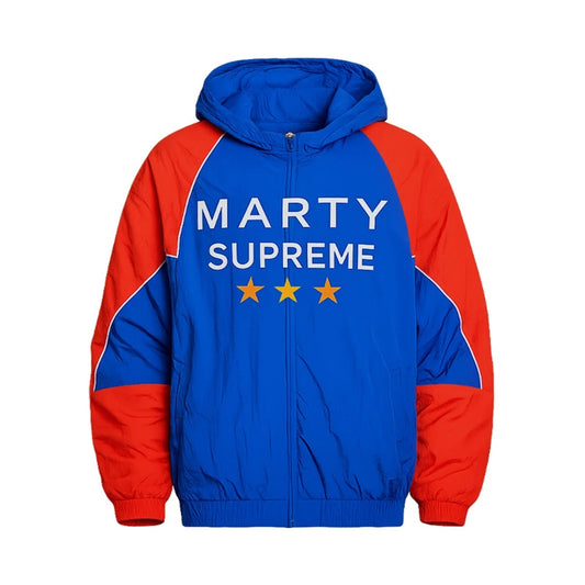 Marty Supreme Karl-Anthony Towns Blue Hooded Jacket