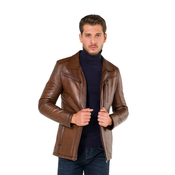Men's Leather Trench Coat | Stylish Sheepskin Leather Coat
