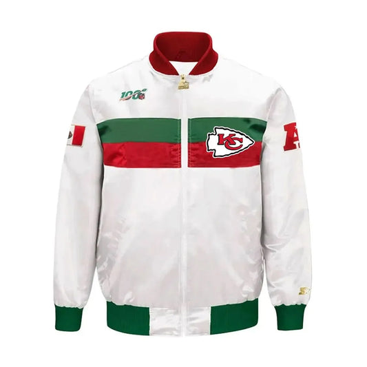 Chiefs Mexico NFL - Kansas City 2019 - White Bomber Jacket, Low Shipping