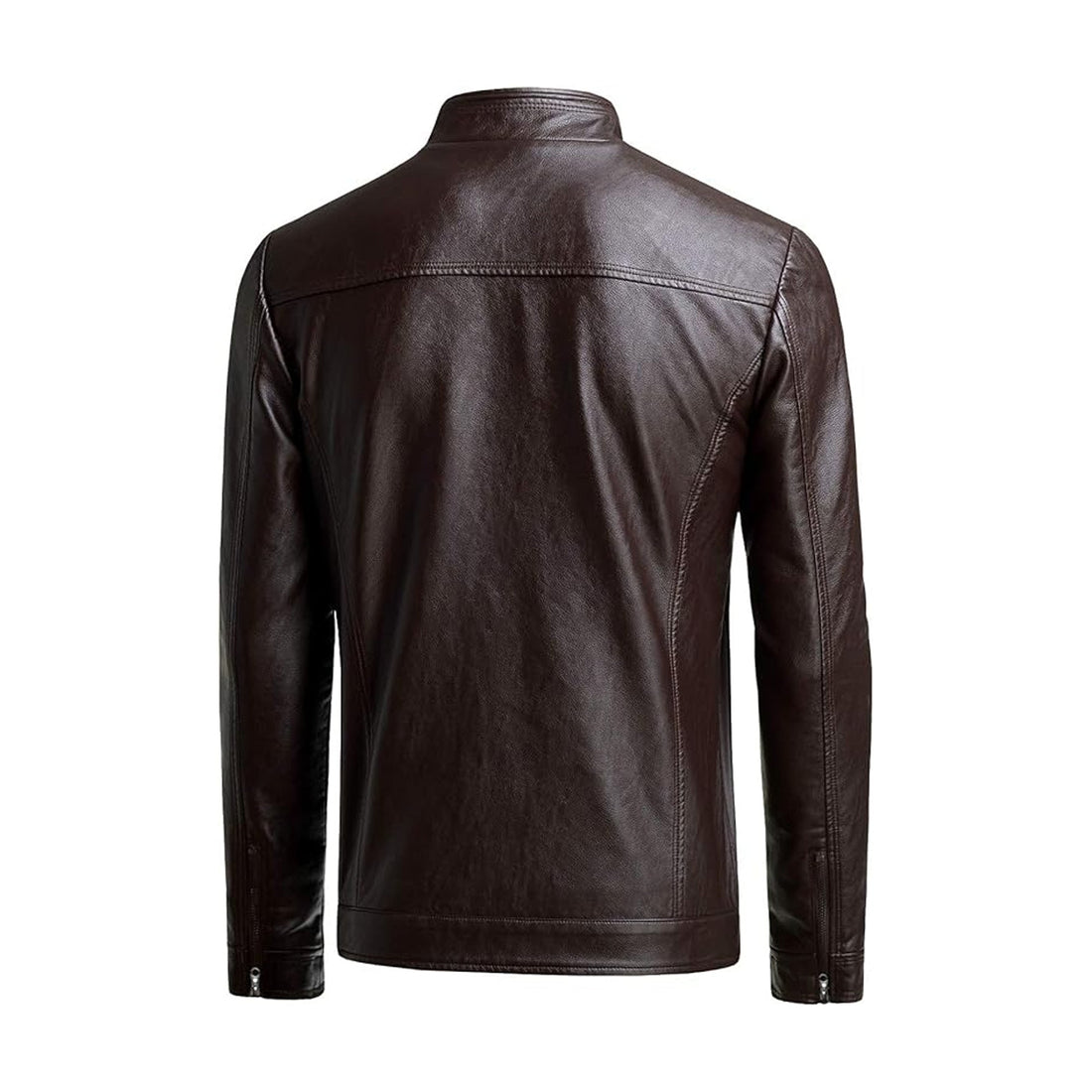 Classic Brown Biker Leather Jacket for Men