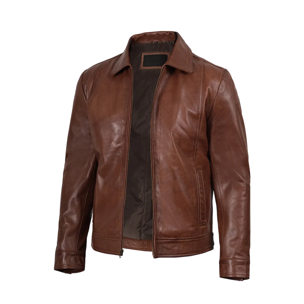 Stylish Men's Leather Jacket - Real Lambskin Leather Jacket