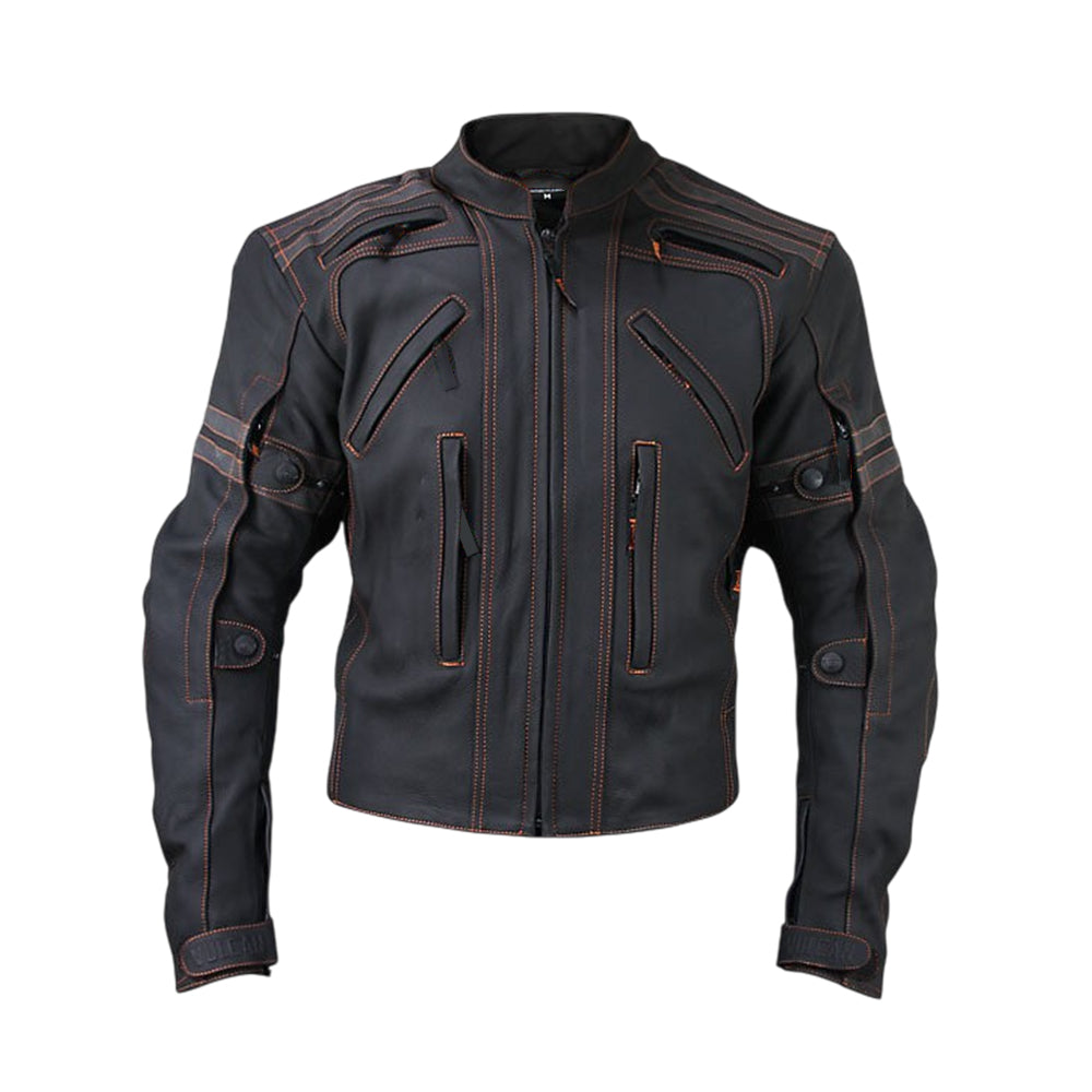 New Handmade Men’s Street Motorcycle Leather Jacket