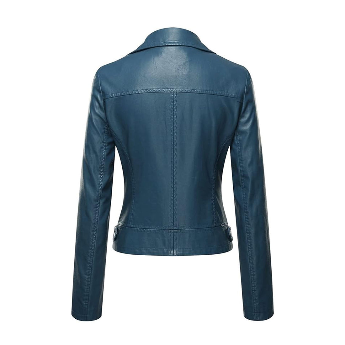 Women's Leather Moto Biker Short Coat Jacket