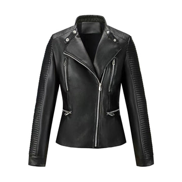 Women's Real Leather Casual Jacket 2026 Spring Trendy Motorcycle Outfits Lightweight Classic Coat
