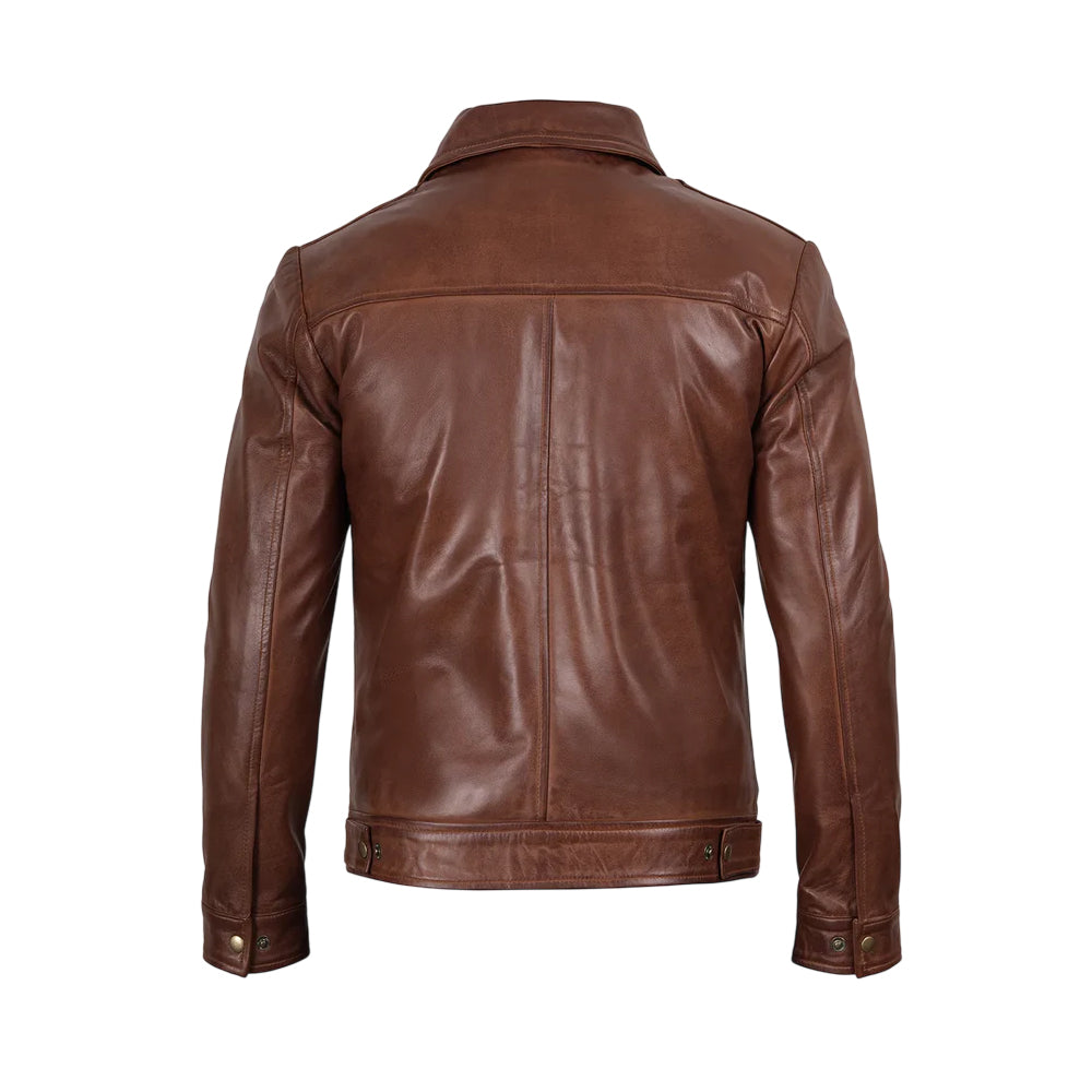 Stylish Men's Leather Jacket - Real Lambskin Leather Jacket
