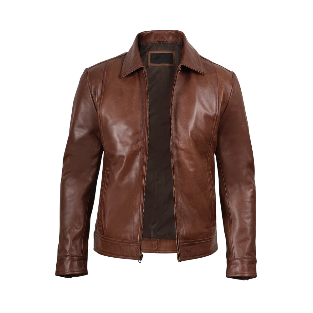 Stylish Men's Leather Jacket - Real Lambskin Leather Jacket