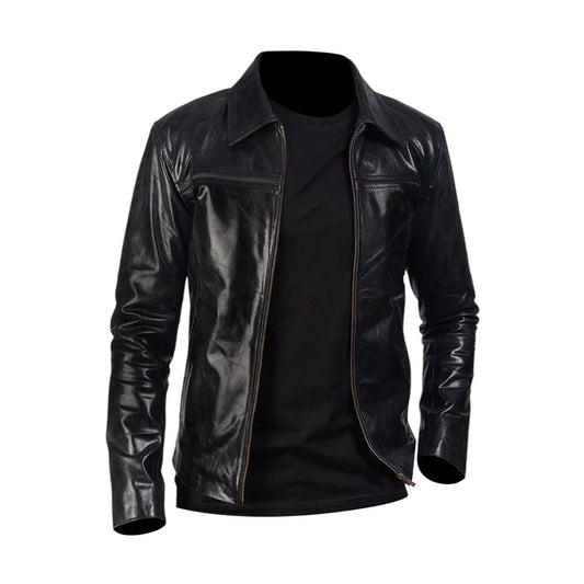 Men's Leather Stylish Jacket Black