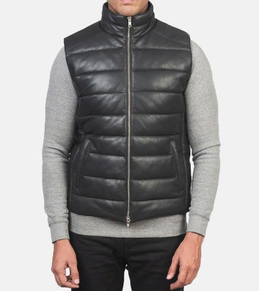 Men's Leather Vest