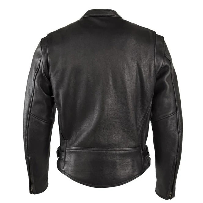 Classic Racer Leather Jacket - Black Leather Jacket