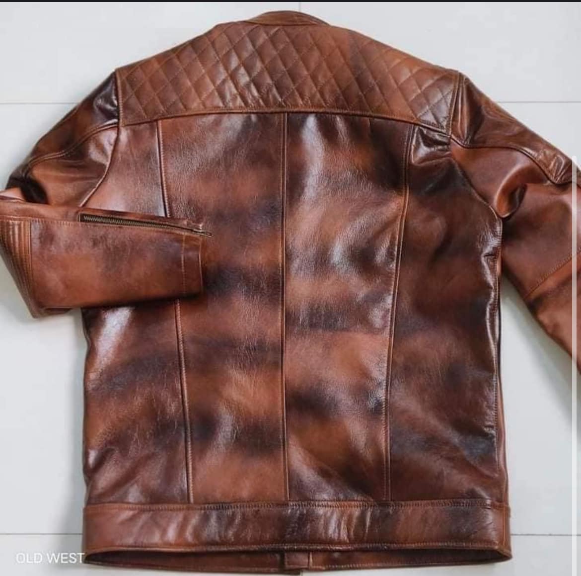 Mens Vintage Cafe Racer Distressed Brown Motorcycle Leather Jacket