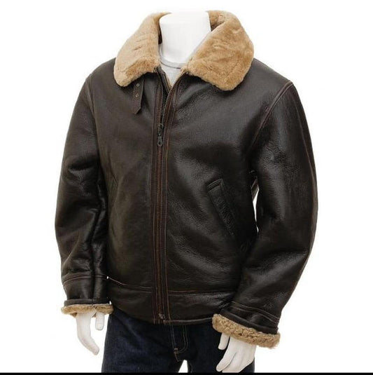 Brown Shearling Jacket - Leather Jacket