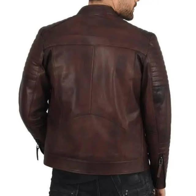 Motorcycle Jacket Men,Winter Men's Casual Stand Collar Motorcycle Leather Jacket