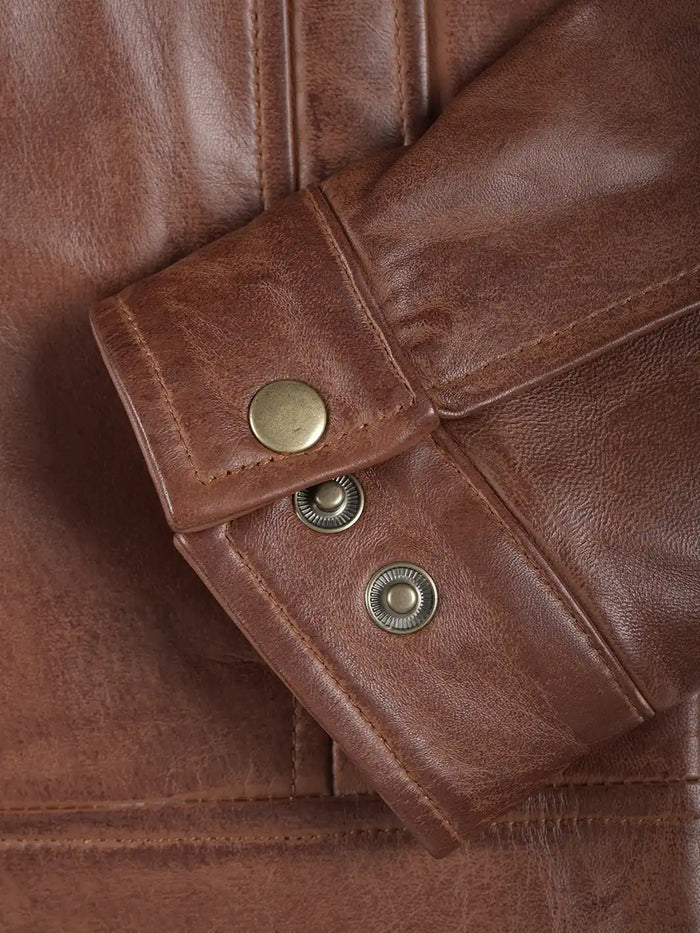 Stylish Men's Leather Jacket - Real Lambskin Leather Jacket