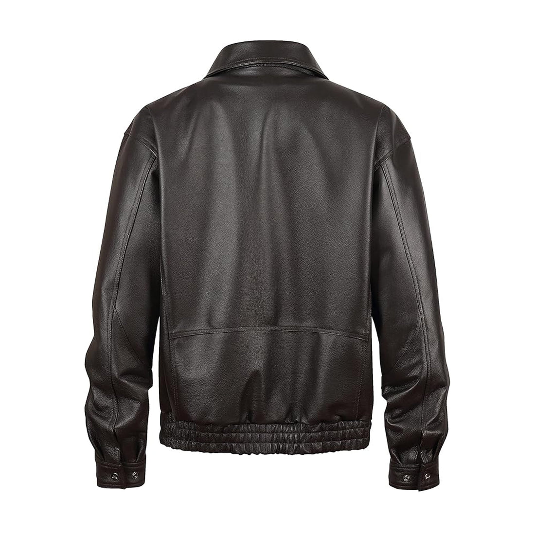Men's American Style Bomber Genuine Leather Jacket