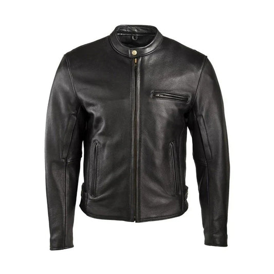Classic Racer Leather Jacket - Black Leather Jacket