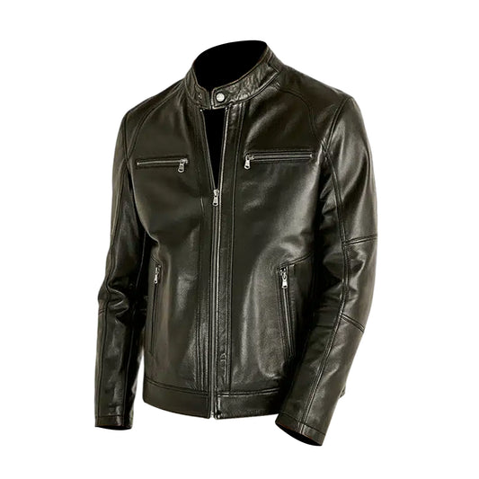 Black Shapron Jacket - Biker Leather Jacket