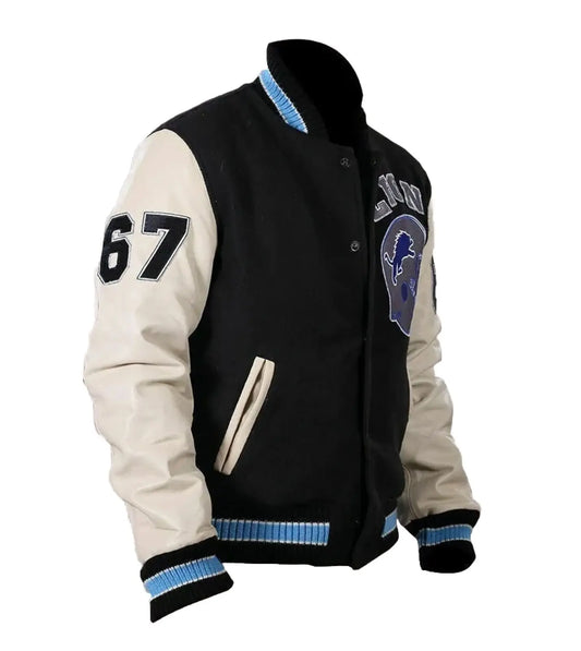 Beverly Hills Cop Axel Foley Detroit Varsity Vintage Sports Letterman Jacket, Detroit Varsity Jacket Hide Crafts
