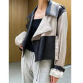 Korean Fashion Women's Genuine Cowhide Leather Jacket Hide Crafts