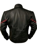 Men's Black Genuine Leather Jacket America Captain Style Hide Crafts