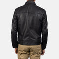 Men's Black Real Sheepskin Biker Leather Jacket Hide Crafts