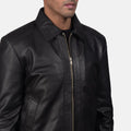 Men's Black Real Sheepskin Biker Leather Jacket Hide Crafts