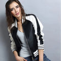 Women's Real Sheepskin Leather Varsity Jacket ll Rib Knit Collar and Cuffs Hide Crafts
