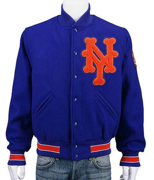 MLB New York Mets Wool Jacket Front Vintage, Men and Women, Low Shipping